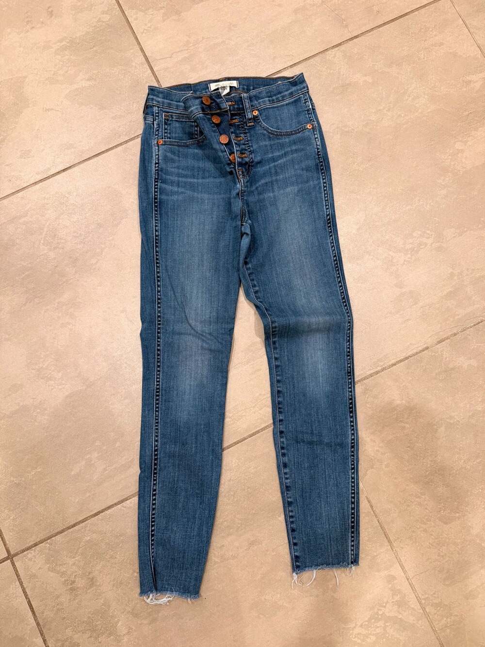 Madewell 10" High-Rise Skinny Button-Fly Jeans Size 26